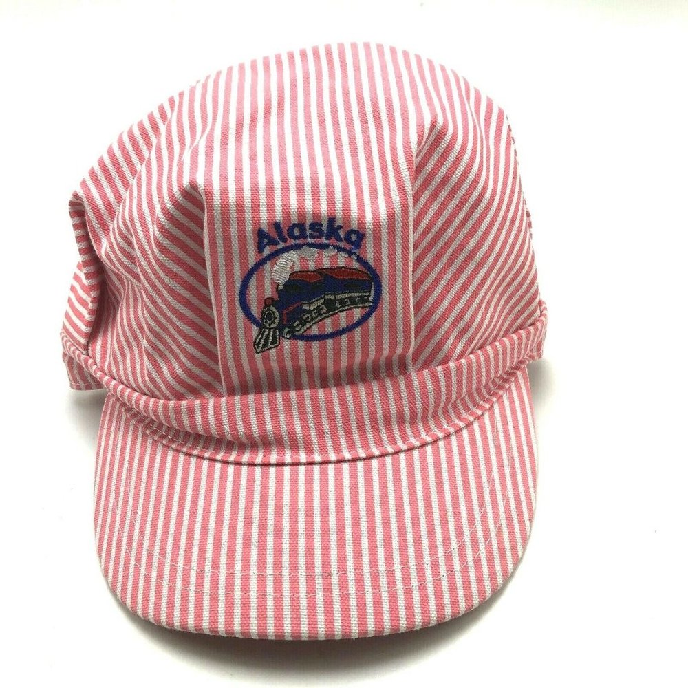 Alaska Striped Womens Hat Cap Fitted Small Embroidered Train Travel Vacation